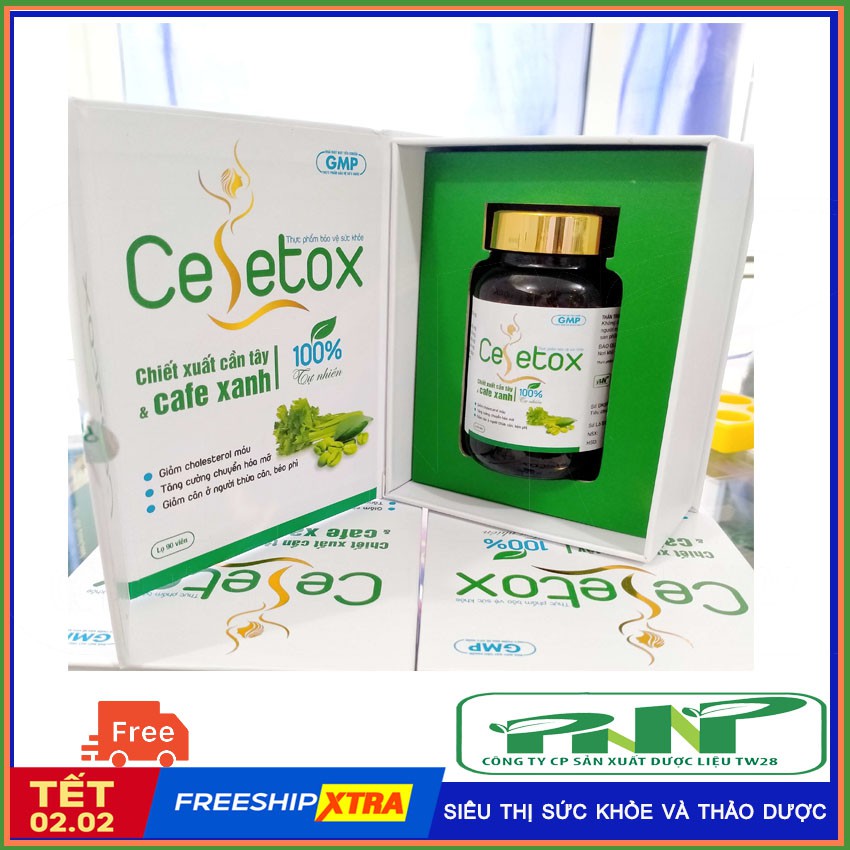 Viên Uống Thảo dược CELETOX GIẢM CÂN, GIẢM MỠ -CHIẾT XUẤT CẦN TÂY -Siêu thị sức khỏe