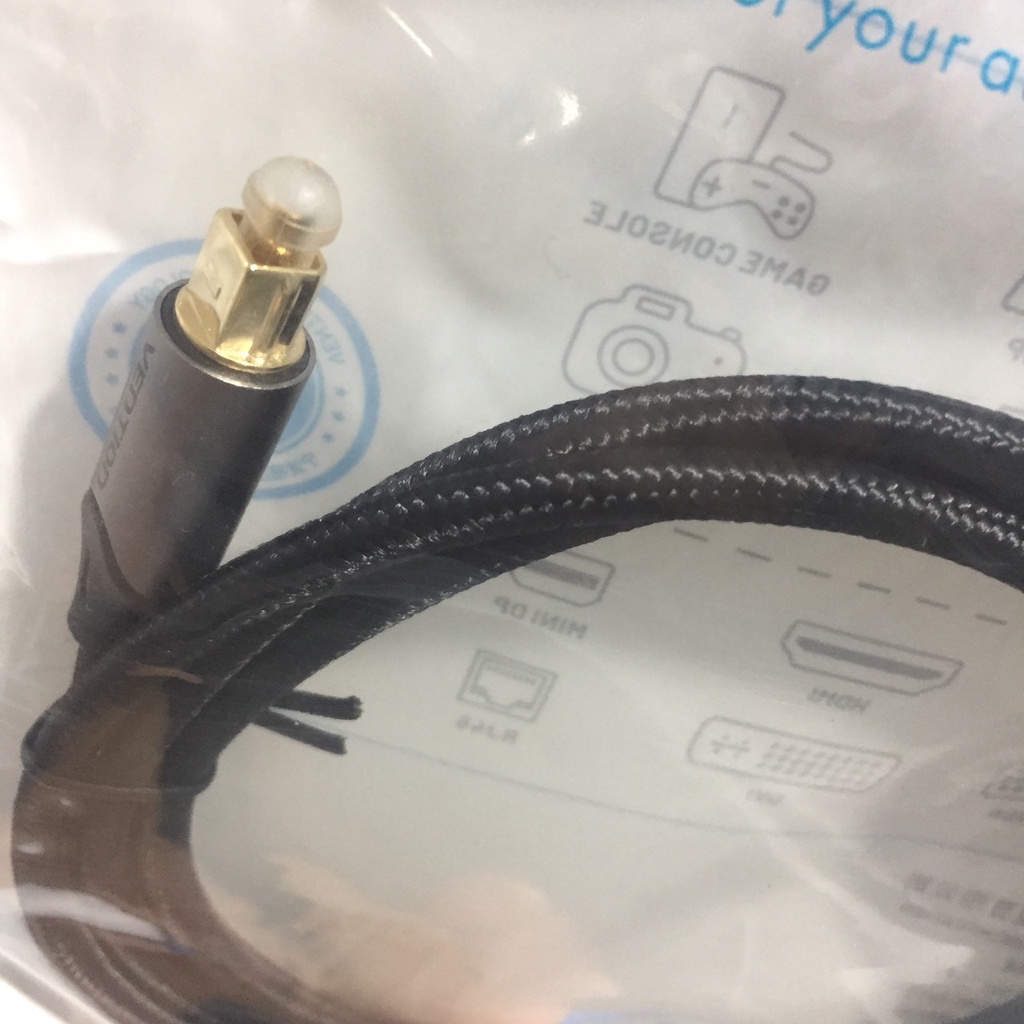 Cáp âm thanh Optical dây dù đầu hợp kim chống oxi hóa Vention BAV