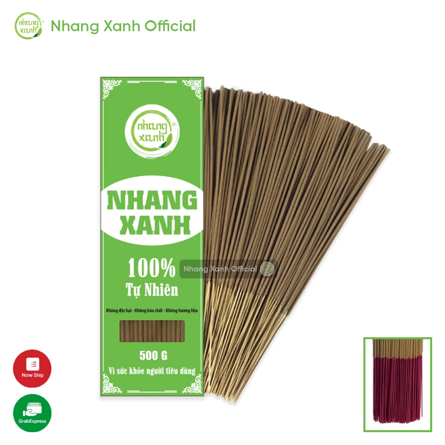 [🔥 BÁN CHẠY 🔥] Nhang Xanh Phổ Thông 30cm - Mùi hương dịu nhẹ, tự nhiên, không hóa chất độc hại - Hộp 500gr