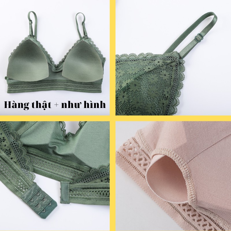 Áo Bra Ren Hoa Nhí Mút Mỏng Cài Sau, Áo Lót Nữ Thoáng Mát Dễ Thương  - 7338 | BigBuy360 - bigbuy360.vn