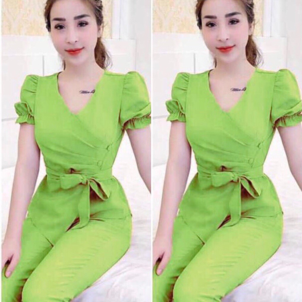 Set Bộ Vạt Chéo Thắt Nơ | BigBuy360 - bigbuy360.vn