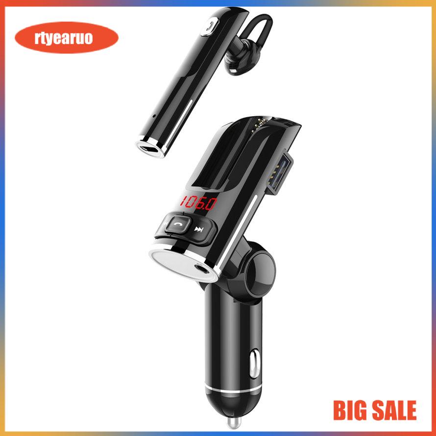 Wireless 5.0 Car MP3 Player FM Transmitter Wireless Handsfree Car USB Charger