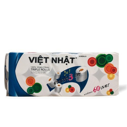 (COMBO 2 BỊCH) Giấy vệ sinh Việt Nhật 10 cuộn không lõi 3 lớp