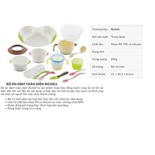 1 Bộ ăn dặm toàn diện Richell