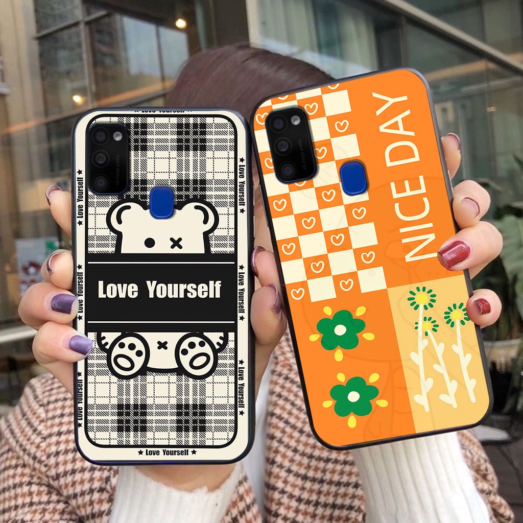 Ốp lưng Samsung M21 happy day, gấu bear dễ thương - BỀN - ĐẸP -BAO GIÁ TOÀN THỊ TRƯỜNG