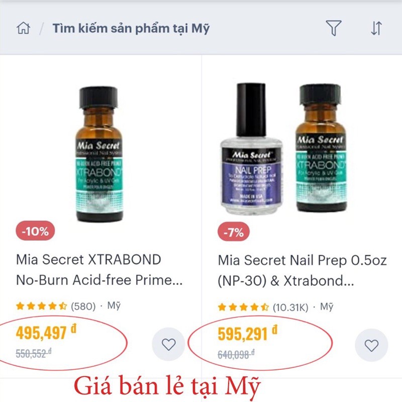 Liên kết bột Mia Secret chính hãng (15ml) - Liên kết bột Mỹ nhập khẩu chuyên dụng