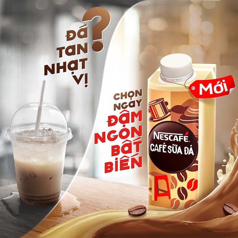 [Gro gift] Cà phê uống liền NESCAFÉ® Cà Phê Sữa Đá (hộp 200ml)