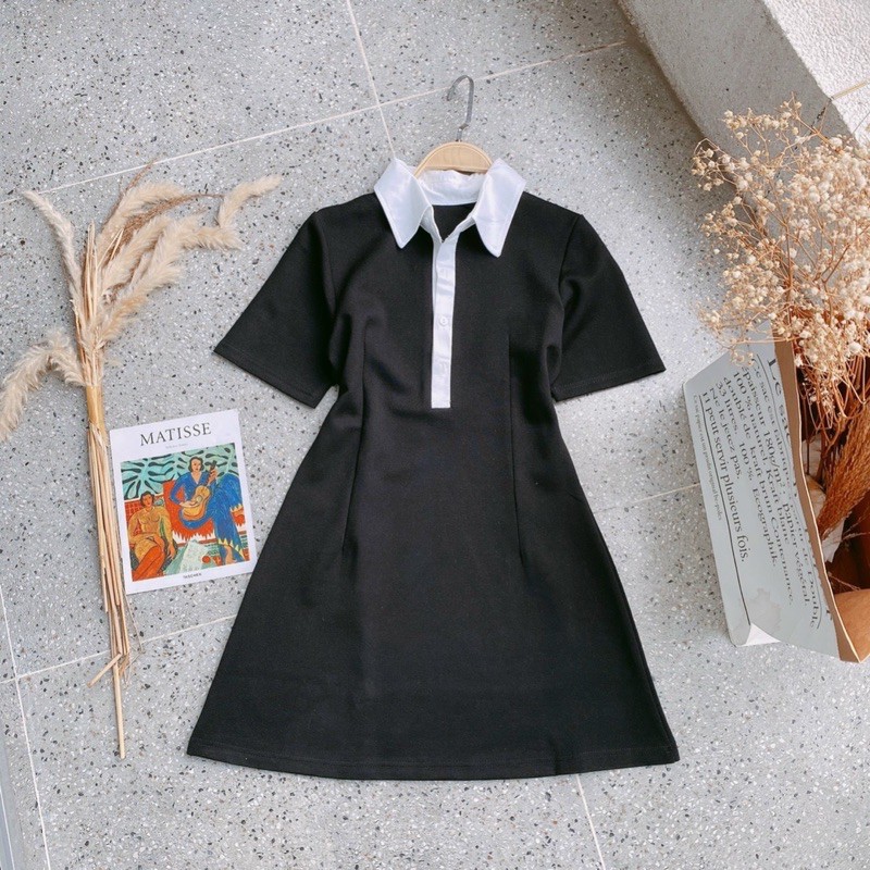 ĐẦM POLO ĐEN VIỀN TRẮNG | BigBuy360 - bigbuy360.vn