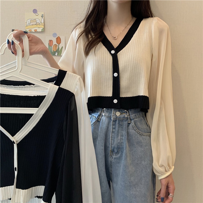 NRVP Áo Sweater Nữ Dài Tay Phong Cách Hàn Quốc 2023
