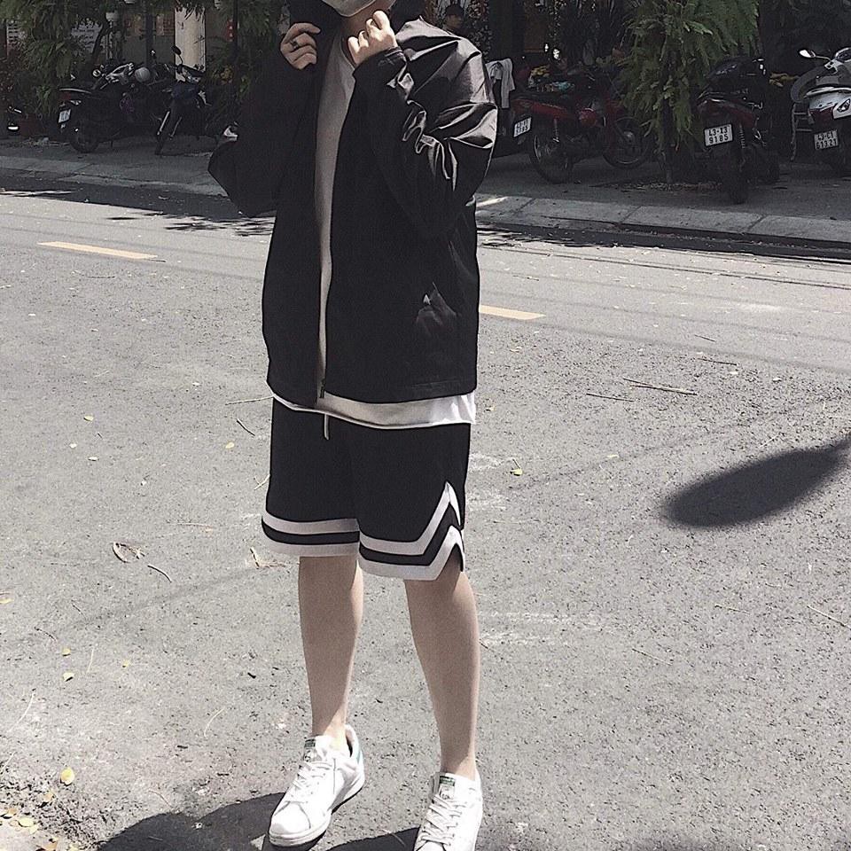 Quần Short V2 Unisex 3 màu đen trắng đỏ full size M L XL | BigBuy360 - bigbuy360.vn