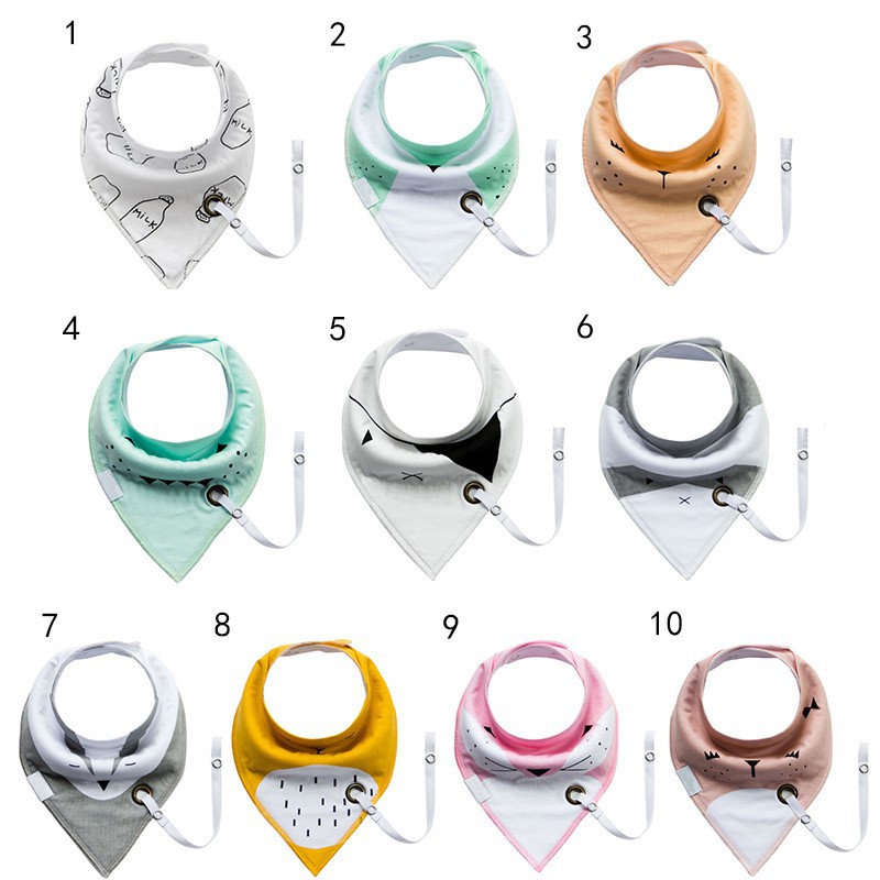 Yếm Ăn Cotton Hình Tam Giác Cho Bé