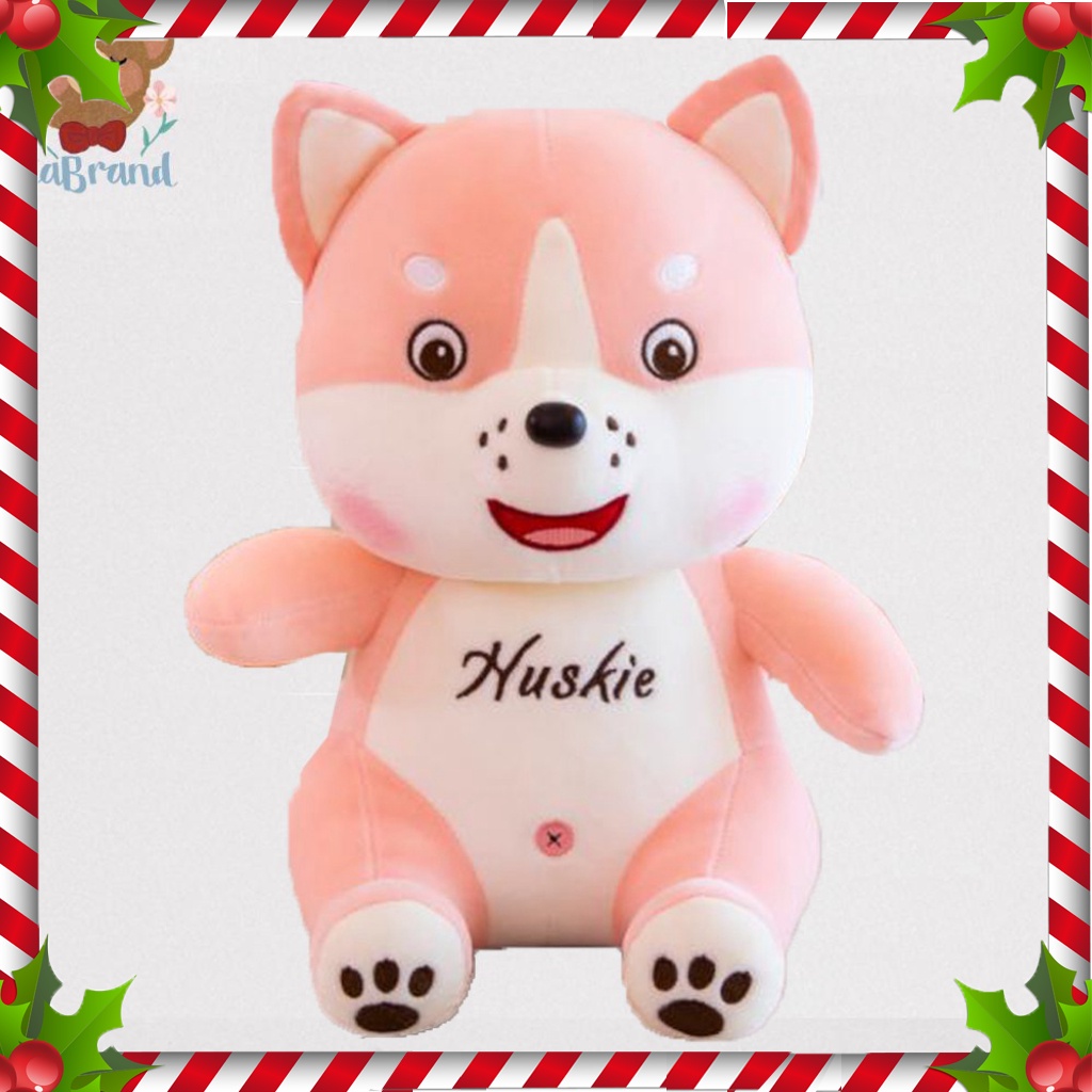 Thú Bông Chó Con Hukies Mặt Mụn Size 25cm (3 Màu) - Diabrand