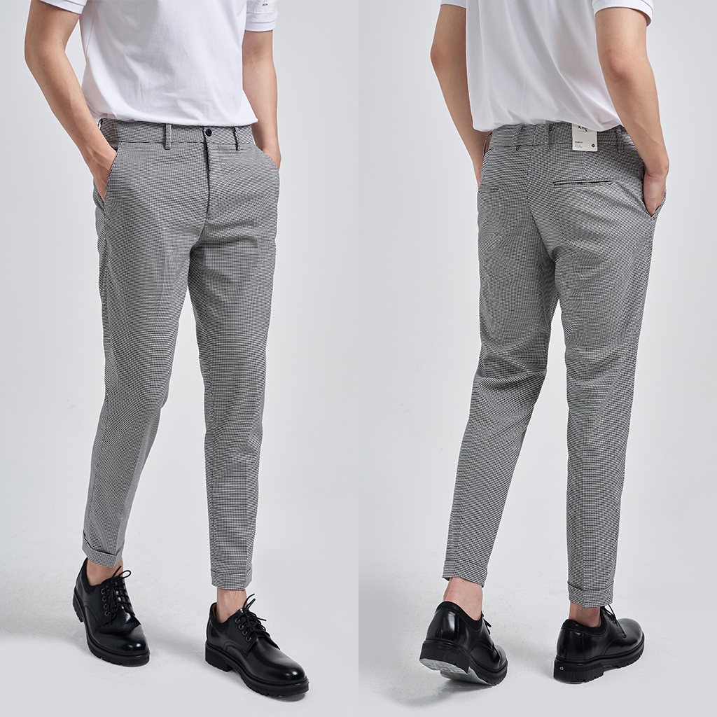 Quần Âu Nam KRIK Dáng Ngắn Form Slimfit Côn Sẵn Xắn Gấu 0077