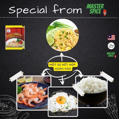 Gói gia vị cơm chiên dương châu khối lượng 17g