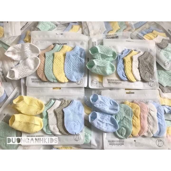 Vỉ 5 đôi tất lưới trẻ em từ 0-4 tuổi