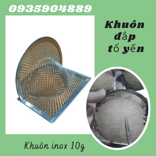 Combo 5 khuôn yến khuôn inox làm yến - Khuôn đắp tổ yến định hình 10g (khuôn inox 304)