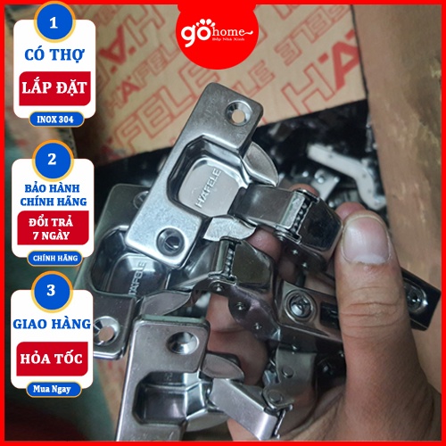 {Hàng Cao Cấp} Bản Lề Cửa Tủ Inox 304 Chính Hãng Hafele Giảm Chấn Tháo Lắp Nhanh - Bảo Hành 10 Năm - Có Thợ Lắp Đặt