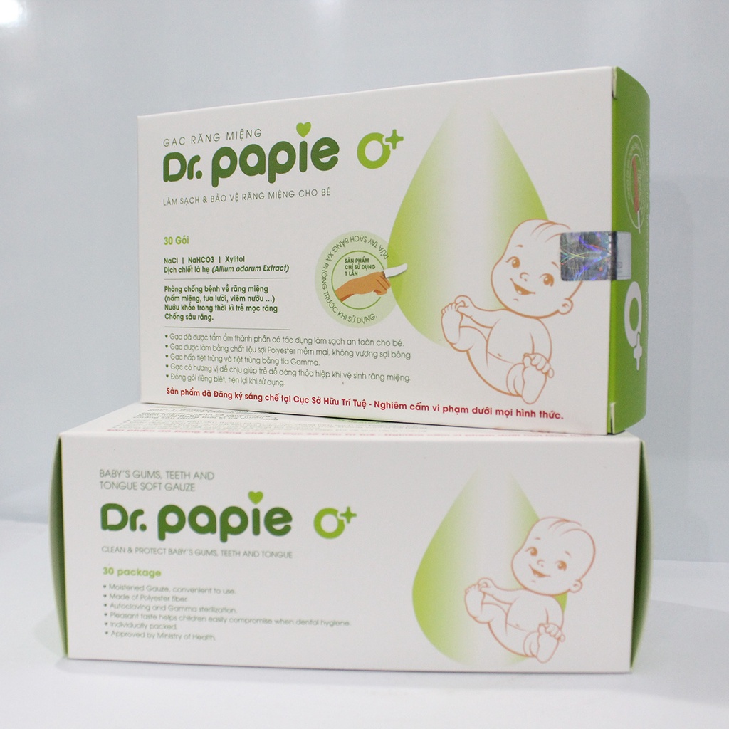 HỘP GẠC RƠ LƯỠI TƯA LƯỠI DR PAPIE 30 CHIẾC