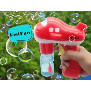 Súng bắn bong bóng hình máy bay cho bé kèm clip( không dùng pin)