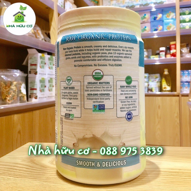 Bột Protein hữu cơ Garden Of Life 560gr/ Organic Raw Protein