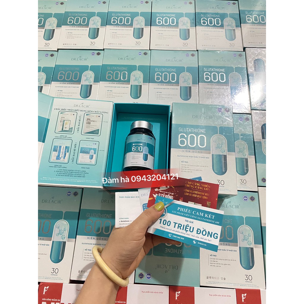 [siêu rẻ] VIÊN Dr Lacir UỐNG TRẮNG DA NGỪA NÁM GLUTATHIONE 600 | Thế Giới Skin Care