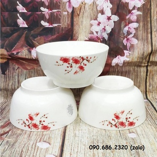bộ chén sứ ăn cơm - chén sứ hoa đào
