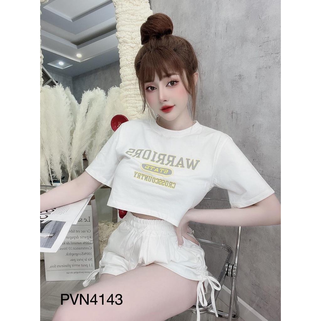 Áo crotop quần rút nơ