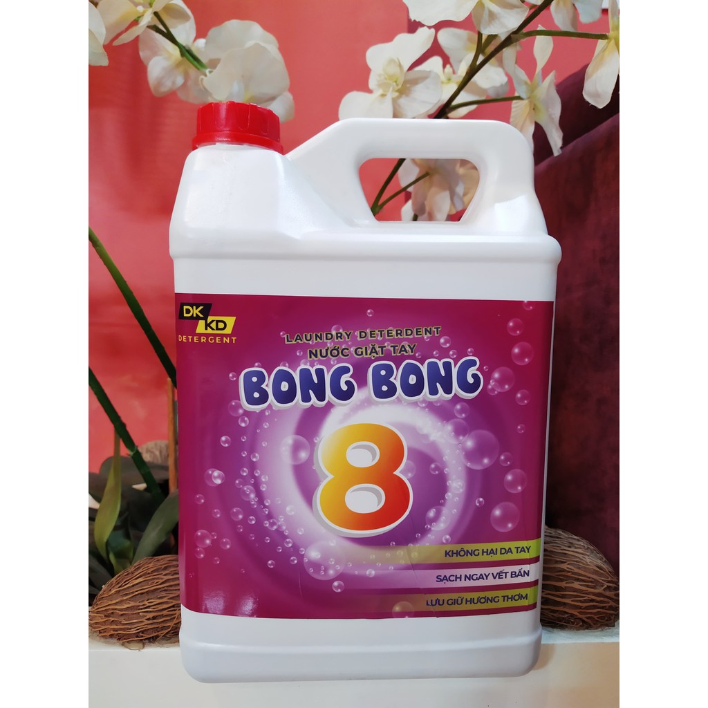 Nước giặt tay Bong Bong 8 Hương Dâu Rừng 5kg
