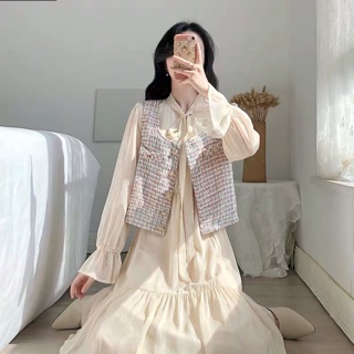 COMBO 4 váy tiểu thư kem