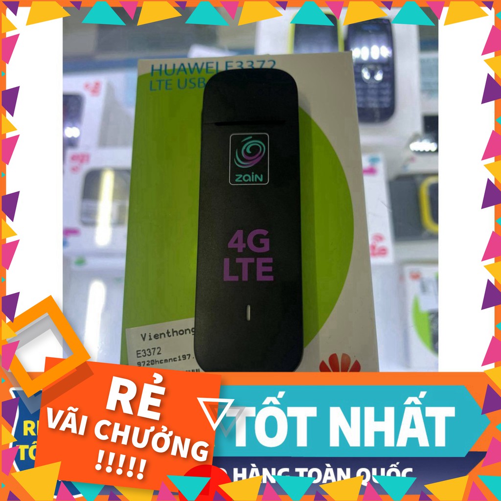 GIẢM KỊCH SÀN USB 4G HUAWEI E3372 CÔNG NGHỆ HILINK KẾT NỐI TRONG 10 GIÂY %