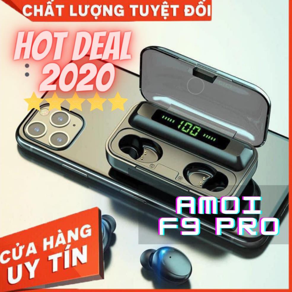 🔥[Chính hãng] 🔥Tai Nghe Bluetooth Mini Nhét Tai F9 PRO - Phiên Bản 2021 - Nghe Cực Đã - Sạc Dự Phòng Cho Điện Thoại🔥