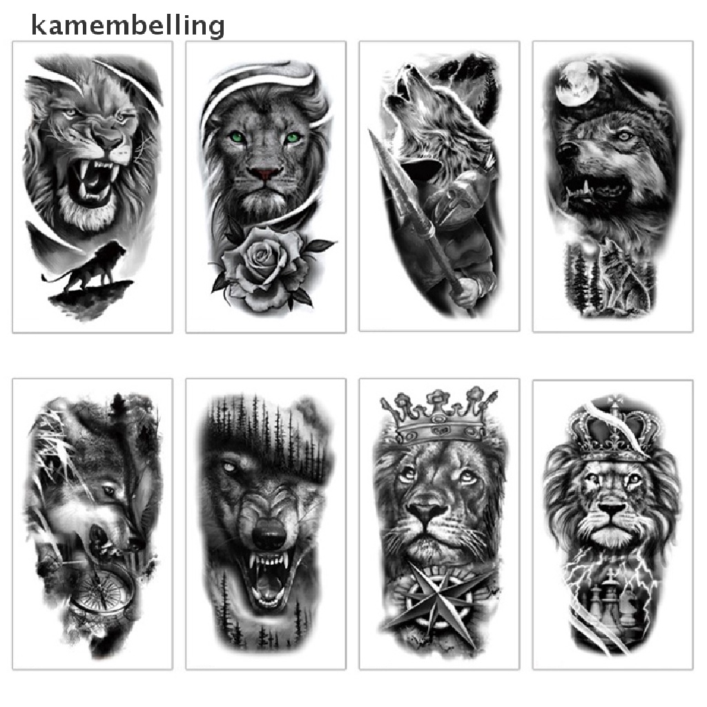 Kamembelling Miếng Dán Hình Xăm Tạm Thời Họa Tiết Hoa Quyến Rũ