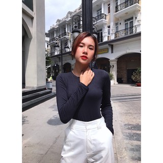 [Ảnh Thật] Áo body cổ tròn thun trơn dáng basic