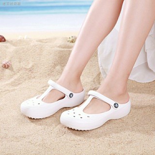 ☈✟۩Dép Đi Biển Đục Lỗ Chống Trượt 20 One Mary Jane Cho Nữ