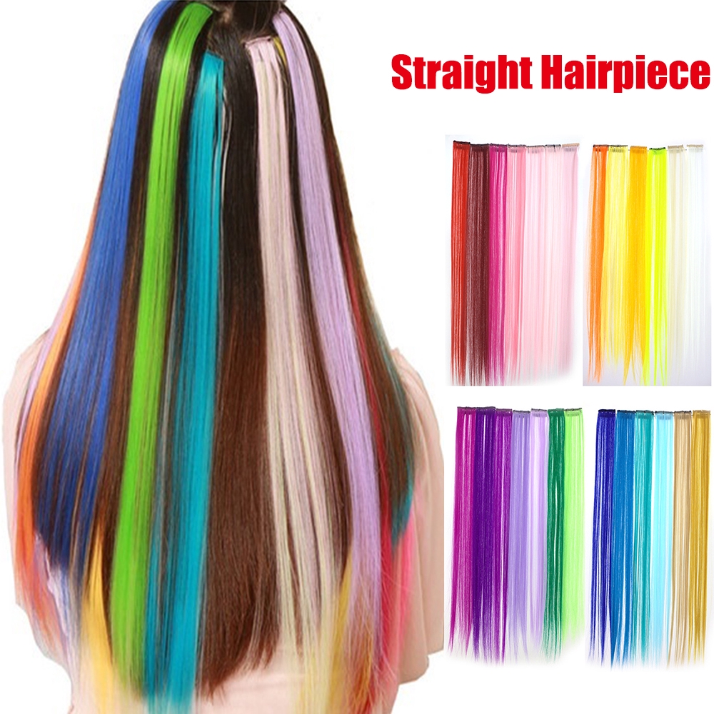 Tóc giả dạng kẹp với nhiều màu sắc thời trang