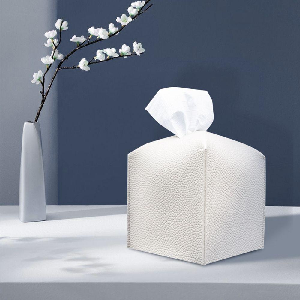 Hộp Đựng Khăn Giấy Cuộn Bằng Da PU Để Bàn Tiện Dụng