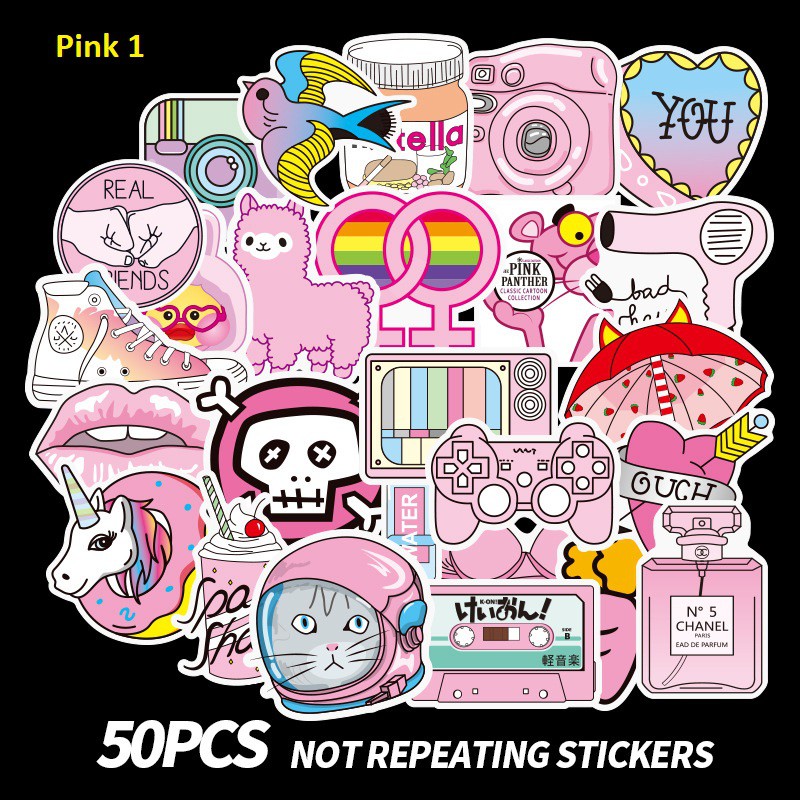 Sticker hình dán chống nước cho mũ bảo hiểm vali đồ dùng cực đẹp