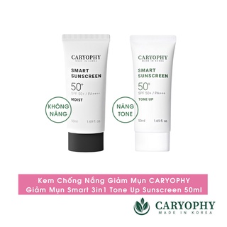 Kem chống nắng ngừa mụn Caryophy Smart Sunscreen Tone Up - Moist SPF50+/PA+++ 50ML
