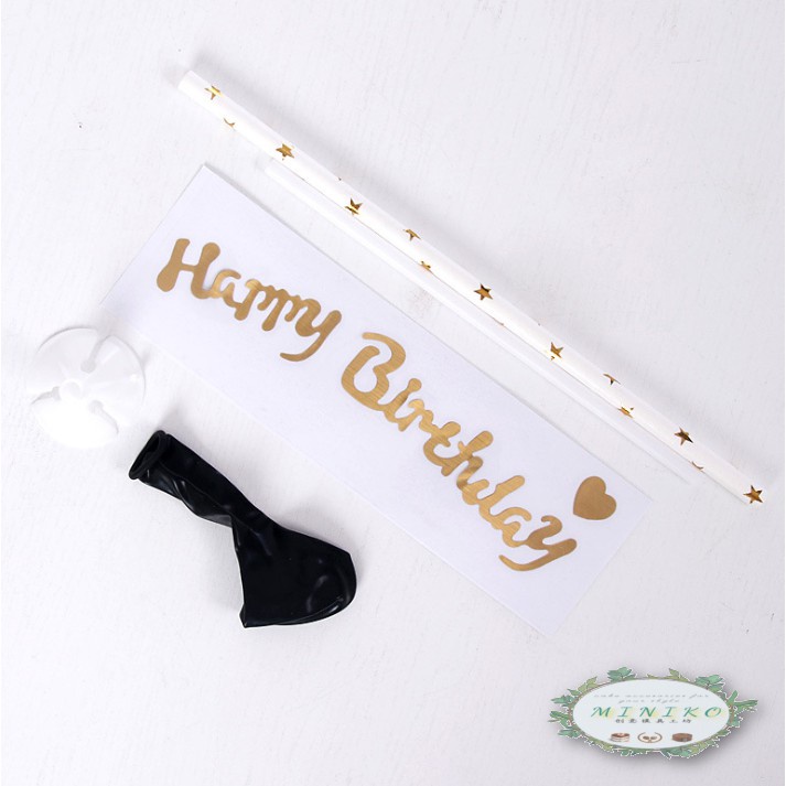 Bong Bóng Cao Su 5 inch Màu Đen Trang Trí Bánh Kem