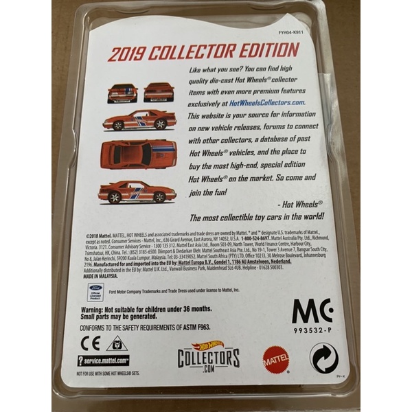 Xe Hot Wheels Mail in ‘84 Mustang SVO Collector Edition with Protector