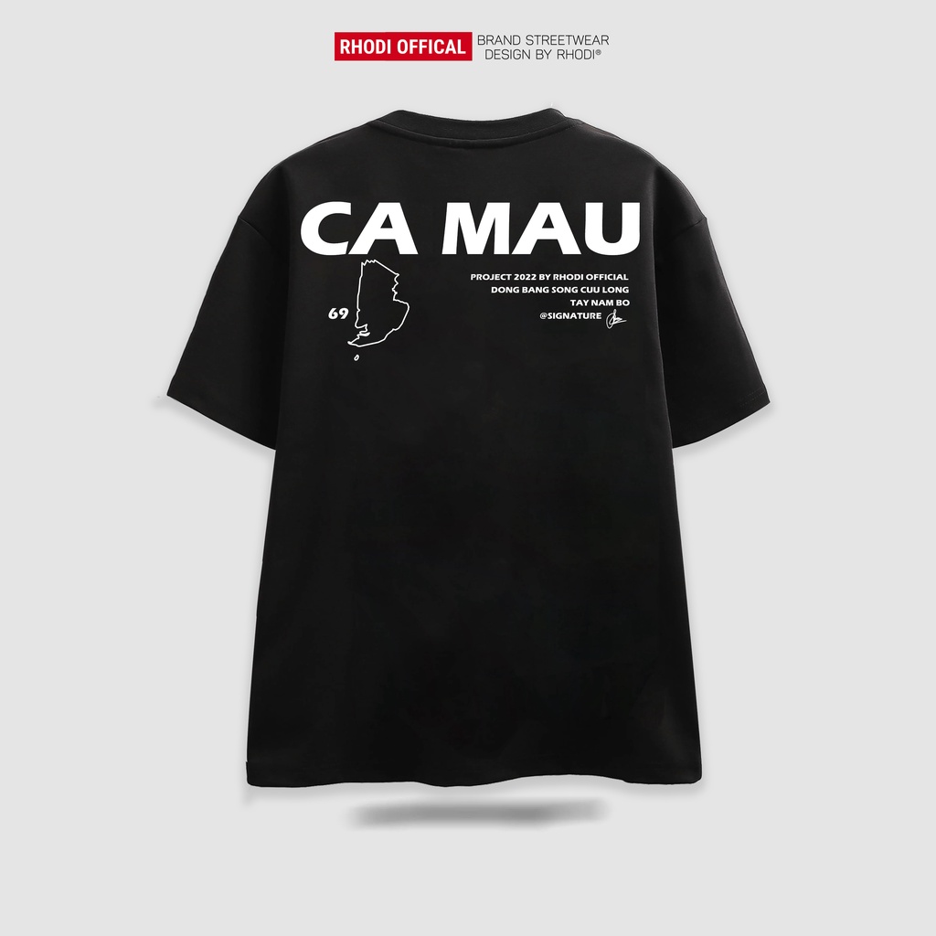 Áo thun local brand RHODI phông cổ tròn tay lỡ unisex nam nữ thế hệ genz Text Cà Mau
