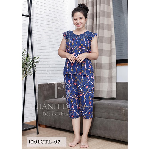Đồ bộ Tole nữ mặc nhà Thành Duyên hoa, không rút, thoáng mát (1201CTL P1)