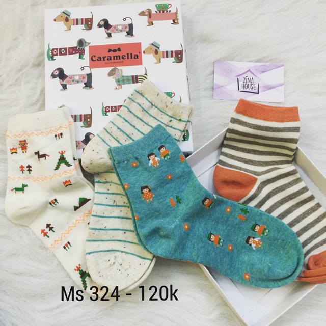 Set tất 4 đôi Caramella