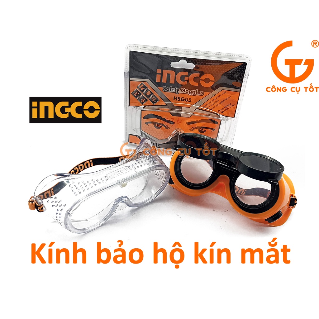 Kính bảo hộ chống hóa chất băng bắn Ingco HSG02