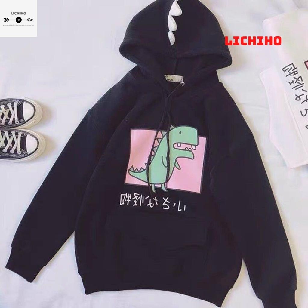 Áo hoodies unisex form rộng KHỦNG LONG AKNM15 LICHIHO jacket nỉ hottrend nam nữ rẻ đẹp dành cho học sinh sinh viên | BigBuy360 - bigbuy360.vn
