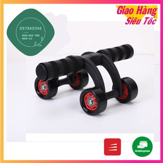 con lăn tập cơ bụng 4 bánh