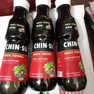 Nước tương nấm, nước tương Chin-su, chai 330ml