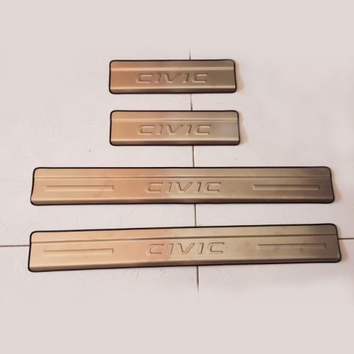 BỘ ỐP NẸP BƯỚC CHÂN TRONG NGOÀI INOX XE HONDA CIVIC 2019