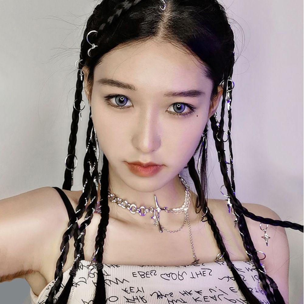 Tóc Giả Thắt Bím Đuôi Ngựa Bằng Sợi Tổng Hợp Y2K Dành Cho Nữ