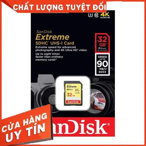 Thẻ Nhớ máy ảnh SDHC 32gb Class10 U3 Extreme 600x - 90MB/S Tốc độ cao